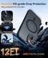 CANSHN Magnetic iPhone 15 Case, Shockproof Protective Cover with Full Camera Protection, Translucent Matte, Black