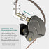 1BA 1DD Drummer KZ ZSN Pro in Ear Monitor Headphones, Hybrid Driver Wired Gaming Earbuds, Deep Bass Sound Wired Ear