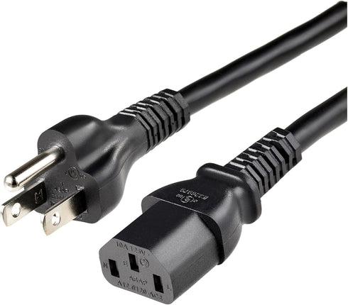 Amazon Basics PC Power Cable, 6 feet, AC Power Cord for Monitor, Computer, TV,