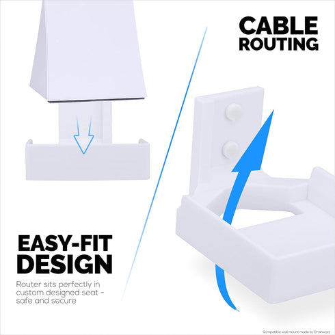 BRAINWAVZ AC3000 Wall Mount for Gryphon Tower Mesh WiFi Router, Easy to Install Holder Bracket, Reduce Interference