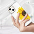 BAISRKE Clear Case with Flowers for iPhone 13, Shockproof Floral Pattern Hard Back Cover, Yellow Sunflower