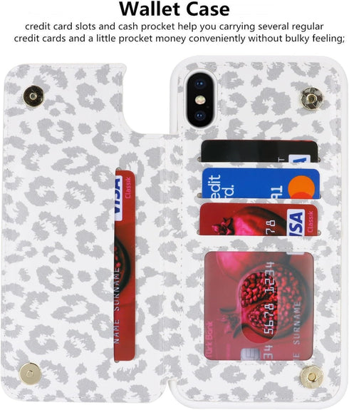 iCoverCase iPhone Xs Max Wallet Case with Card Holder, RFID Blocking PU Leather Protective Case for 6.5 Inch iPhone Xs