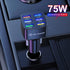 Car Charger Adapter, 6 Ports USB QC3.0 Fast Phone Charger with LED Light Display for All Vehicles