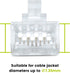 trueCABLE Cat6A Extra Large RJ45 Pass Through Connectors, Staggered, Unshielded, 20 Pieces