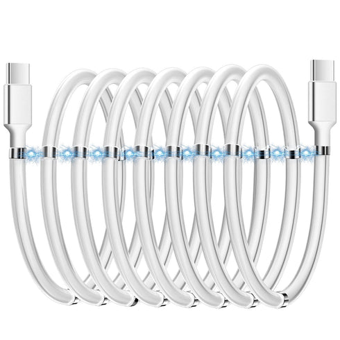 AICase Magnetic Charging Cable, Type C to Type C (6.5 FT), Super Organized Charging Magnetic Absorption Nano Data Cable