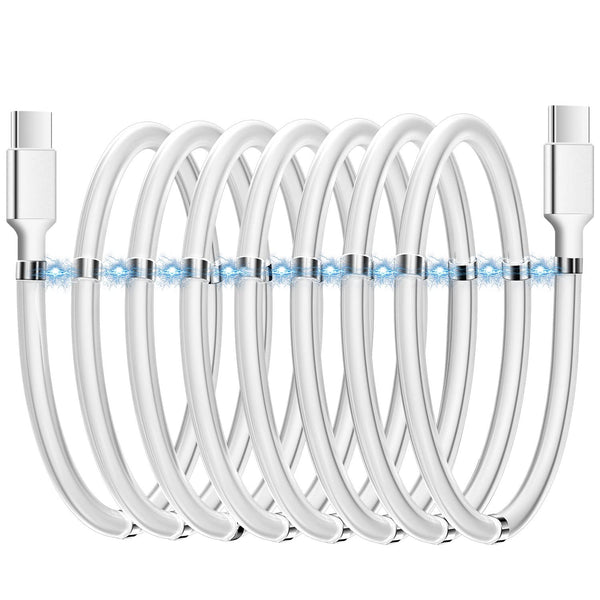 AICase Magnetic Charging Cable, Type C to Type C (6.5 FT), Super Organized Charging Magnetic Absorption Nano Data Cable