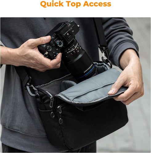 K&F Concept Small Camera Sling Bag, Crossbody Case for DSLR/SLR, Cute Compact Shoulder Photography Bag