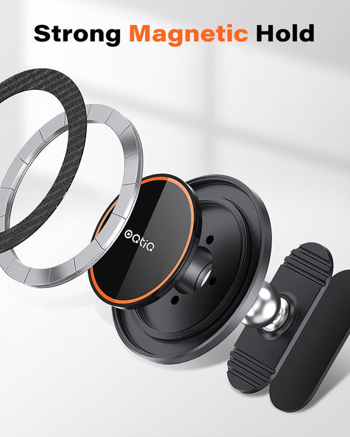 OQTIQ 17 N54 360 17/16/15/14/13/12 for MagSafe Car Mount - Magnets, Rotation Magnetic Phone Holder for Dashboard