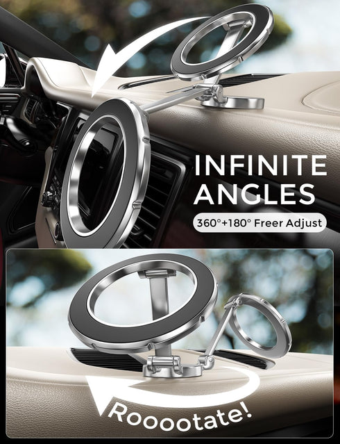 for Magsafe Car Mount, 360° Rotation Strong Magnet Phone Holder for Car, Hands-free Car Holder for iPhone 15 14 13 12