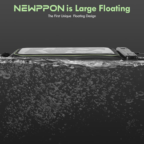 newppon Large Floatable Waterproof Phone Pouch :2 Pack Underwater Clear Cellphone Box Protector - Universal floating Cell Water Proof Dry Bag Case for iPhone Samsung Galaxy for Waterpark Surfing Swim