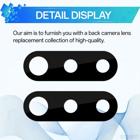 2 Pack A20s A20s SM-A207F for Samsung Galaxy Rear Camera Lens Replacement Adhesive Back Camera Glass Lens with Full Fix