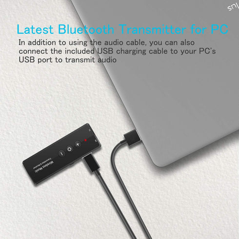 Upgraded Bluetooth 5.3 Transmitter 3-in-1, Portable Wireless Rechargeable Adapter for TV PC, Stereo Audio Receiver