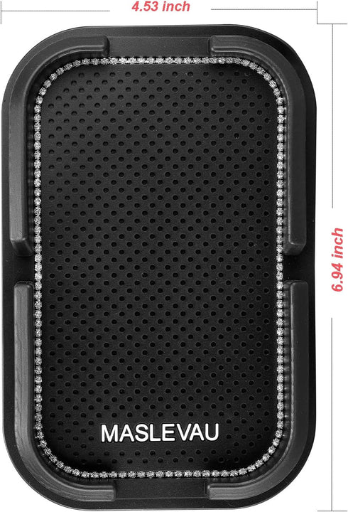 Anti Slip Pad Phone Holder for Car, Reusable Anti Slip Dashboard Pad with Heat Resistant and Damage Free Sticky Silicone Pads for Sunglasses, Keys, Coins,Card and More (MAS02)