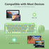 MOFII Wireless Keyboard and Mouse Combo, 2.4GHz Retro Typewriter Keyboard and Cute Mouse for Windows