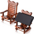 Kingdder 2 Pcs Christmas Wood Cell Phone Stand Gifts Folding Chair Wooden