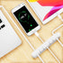 USB Cable Organizer Clips, 10 Packs (3-5-7-Slots) White Self Adhesive Cord Holder for Desk Cable Management