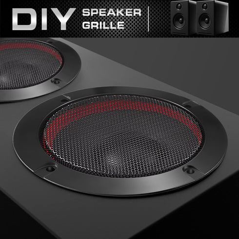 Facmogu 2PCS 5in Universal Speaker Grills, Black Round Mesh Decorative for Speaker Mounting & DIY