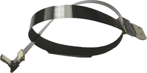 Black FFC USB C FPV Flat Slim Thin Ribbon FPC Cable USB Type-C 90 Degree to Standard USB A for Charging and Sync (40CM)