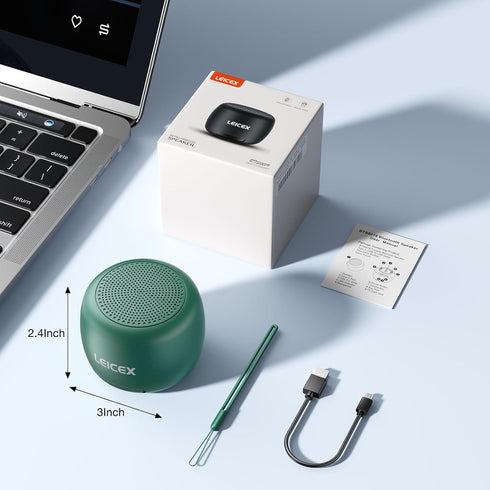 Small Portable Bluetooth Speaker, Mini Wireless Speaker with HiFi Stereo Sound, Waterproof Travel Speaker with Big
