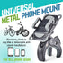 CAW.CAR Accessories Metal Bike & Motorcycle Phone Mount, Unbreakable Handlebar Holder for Smartphones