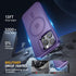 Magnetic Deep Purple Case for iPhone 14 Pro Max, Built-in Camera Stash, Compatible with MagSafe, Skin Feeling Protection