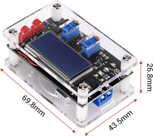 DROK Adjustable Voltage Regulator, DC Buck Boost Converter 6-30V to 0.5-30V 4A 60W with USB Port and LCD Display