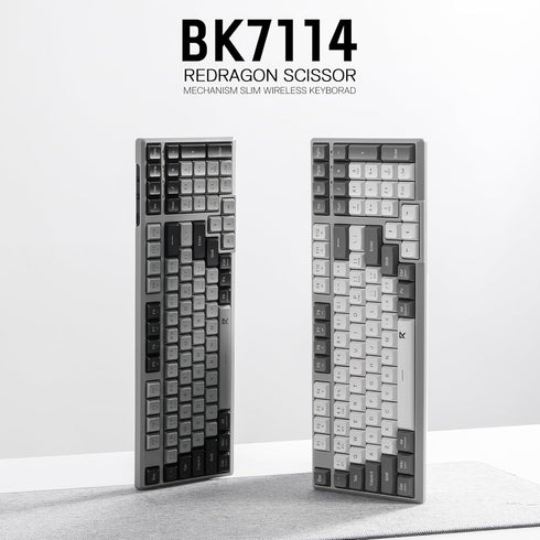 Redragon BK7114 98 2.4G Low-Profile Wireless Computer Keyboard, Keys Slim Office PC Scissors Mechanism Keyboard w/ BT