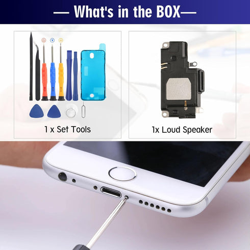 YWLRONG Loud Speaker Replacement for iPhone 12 Pro Max - Loudspeaker Ringer Speaker Buzzer Assembly with Tools