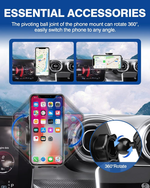 Autorder Car Phone Holder for 2022-2024 Mercedes Benz C-Class/2023 2024 GLC Accessories, Hands-Free 360 Degree Rotation