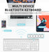 iClever BK10 Bluetooth Keyboard, Multi Device Rechargeable Bluetooth 5.1 with Number Pad, Ergonomic Design