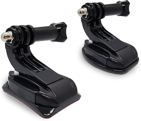 JINGXIN Helmet Mounts for GoPro, Flat Curved Adhesive Sticky Mounting with J Hook Buckle Clip for Hero 11, 10, 9, 8