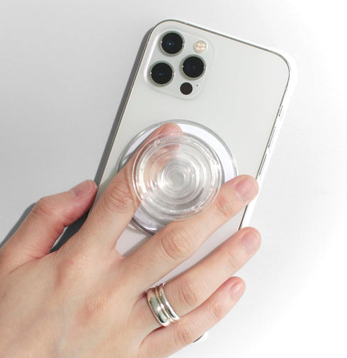 OnTheGrip Transparent Mobile Phone Grip Stand Holder - Compatible with MagSafe