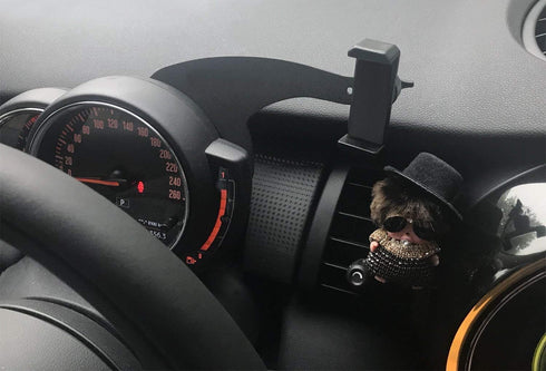 iJDMTOY Bolt-On Mount Cell Phone GPS Holder - Black, Compatible with MINI Cooper R55 R56