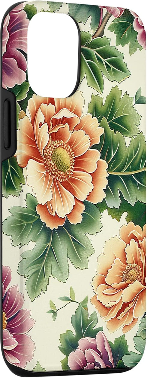 Kale Flower Pattern Merch 15 iPhone Kale Flower Pattern Graphic Case