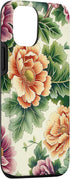Kale Flower Pattern Merch 15 iPhone Kale Flower Pattern Graphic Case