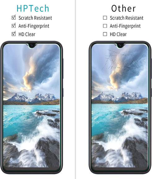 HPTech (2 Pack) Screen Protector for Samsung Galaxy A10e/Galaxy A10E, Tempered Glass, 9H Hardness, Anti Scratch