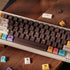 Mintcaps PBT Japanese Brown Keycap Set - 129 Keys Cherry Profile Cute Keycaps Custom Dye-Sublimation for Mechanical