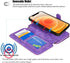 MODOS LOGICOS Detachable Wallet Folio Compatible with iPhone 12 Mini, Purple PU Leather Purse with Zipper