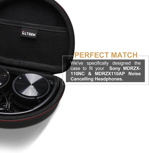 LTGEM Hard Case for Sony MDR-ZX110/ZX110AP/ZX110NC/ZX310AP Wired On-Ear Headphones, Travel Protective Carrying Storage