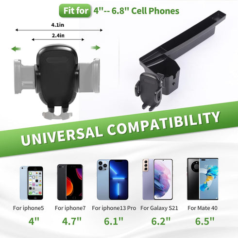Multi-Mount Metal Road Passenger Phone Holder - Fit for 2007-2010 Jeep Wrangler JK JKU, Phone Mount Storage Tray