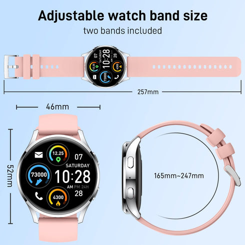 Smart Watch for Men Women Fitness, Bluetooth Smartwatch for Android iPhone, Waterproof Sport Running Digital Watch