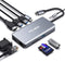 USB C Hub, Type C Adapter, Falwedi 10-in-1 Dongle with Ethernet, 4K HDMI, USB3.0, SD/TF Card Reader for MacBook