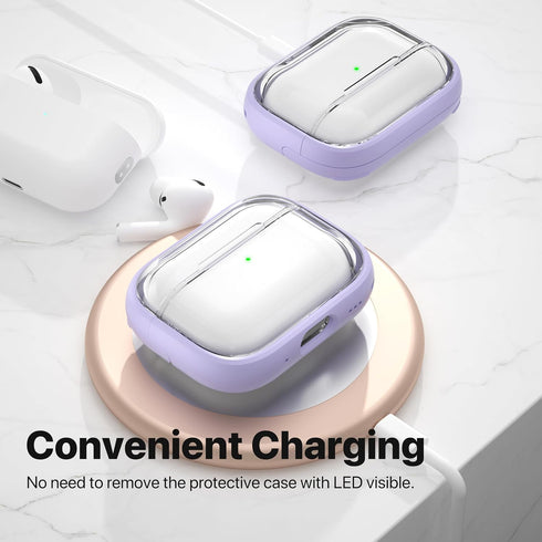 Valkit Clear Case for Airpods Pro 2nd/1st Generation, Soft Shockproof Cover with Lock & Cleaner Kit
