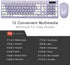 Wireless Keyboard and Mouse Combo, Full-Sized Wireless Keyboard and Adjustable DPI Mouse, 2.4GHz USB Receiver for PC,