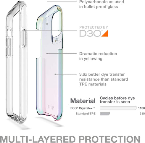 Gear4 Crystal Palace Iridescent Case for Samsung Galaxy S20 Ultra, Advanced Impact Protection by D3O