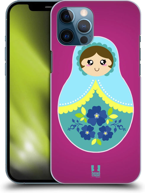 Head Case Designs Pink Nesting Dolls Hard Back Case Compatible with Apple iPhone 12 Pro