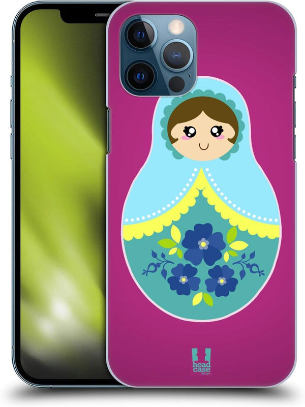 Head Case Designs Pink Nesting Dolls Hard Back Case Compatible with Apple iPhone 12 Pro
