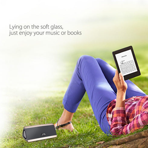 Portable Wireless Bluetooth Speaker with 3D Surround Stereo Sound, 8hrs Playtime, 30ft Range (3D-Surround Gold)