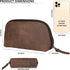 Leather Tech Pouch for Cables Chargers Phone | Tech Bag | Zipper Travel Accessory Pouch | Electronic Organizer Case