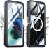 Moto G Power 5G 2024 Waterproof Case, IP68 Military-Grade Shockproof Dustproof Full Body Protective Case (Black)